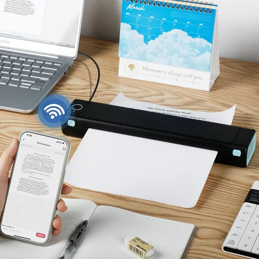 Compacte draadloze printer 🖤✏️ | Perfect voor smartphone, laptop en tablet! 💻📖